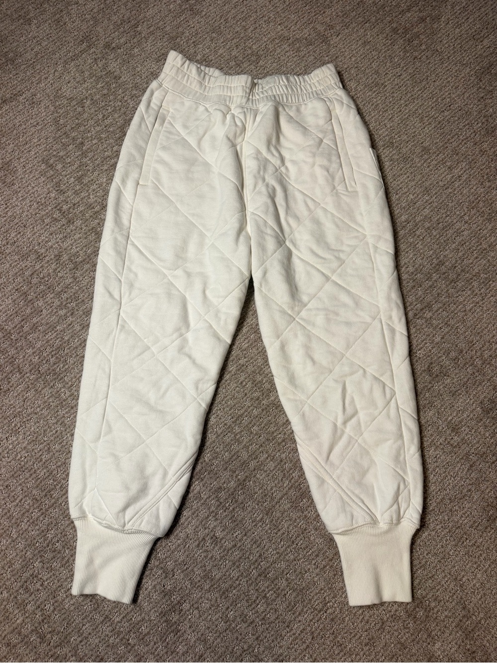 Free People Movement Quilted Cream Joggers size XS